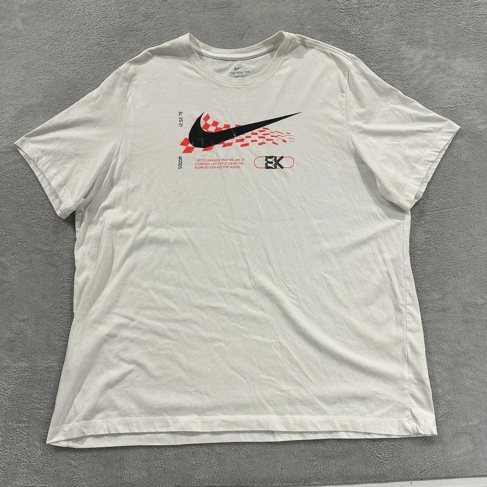 The Nike Tee Dri Fit T Shirt Kipchoge Men's 3XL Tall Running Short Sleeve White
